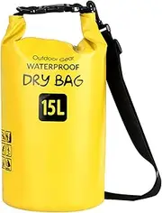 [Nordquest] 15L Dry Bag Waterproof, Perfect for Kayaking, Beach, Rafting, Hiking, Camping. This Beach Bag Serves as a Swim Bag and Wet Bag, Protecting Your Essentials with Reliable Dry Bag Waterproof Technology