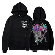 Harajuku Frauen Gorillaz Druck Hoodie black XL