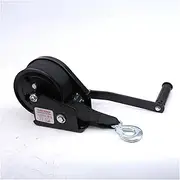 Marine Puller 1200 LB Self-Locking Winch with Brake 10m Webbing Cloth Belt Polyester Hand Crank Winch