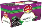 Dogus Blackberry Tea, Made by Infusing Black Tea with Fresh Blackberries - Improves Skin Health and Digestion - GMO Free - Bogurtlen Cayi, 20 Tea Bags, Purple