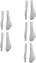 Amosfun 30 Pcs Stainless Steel Salad Tongs Set Serving Utensils for Buffet Mini Ice Tongs for Kitchen BBQ Tea Parties
