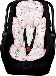 DILIMI Infant Car Seat Insert, 2-in-1 Carseat Head Support for Newborn, Soft Baby Head Support for Car Seat, Stroller, Bouncers, Rainbow