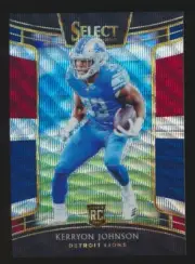 KERRYON JOHNSON 2018 PANINI SELECT TRI-COLOR PRIZMS ROOKIE CARD RC #/199 *LIONS*