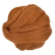 Needle Felting Wool, 3.5 Oz Nature Fibre Wool Yarn Roving (Wood Brown)