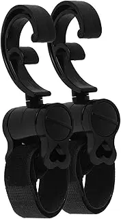 Abaodam 2Pcs Rotatable Stroller Hooks for Easy Attachment Versatile Clips for Diaper Bags and Grocery Shopping Secure Hanging for Strollers and Umbrella Strollers