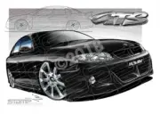HSV Limited edition cars VT GTS II BLACK A2 FRAMED PRINT (V018)