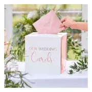 NEW Ginger Ray Botanical Wedding Card Box With Rose Gold Text By Spotlight