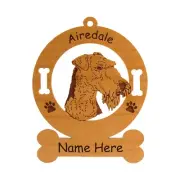 Airedale Standing Head Dog Ornament Personalized With Your Dogs Name 1088