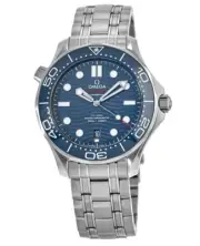 New Omega Seamaster Diver 300M Blue Dial Steel Men's Watch 210.30.42.20.03.001