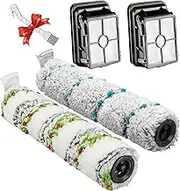 Brush Replacement Parts for Bissell CrossWave Max 2554 2554A 2590 2593 2596, HydroSteam 35151 3515 35152 3513 3518 Vacuums,1 Multi-Surface Brush Roll+1 Pet Brush Rolls+2 Filters Accessory Kit