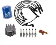 Spark Plugs Wires Cap Rotor 10pc Tune Up Kit for Mazda MPV 92-95 929 89-91 SOHC (for: Mazda)