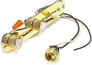 Kisangel Guitar Control Plate with Potentiometer Harness Guitar Accessory with Shell Knobs Compact Design for Easy Replacement and Professionals