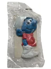 Vintage Smurf Magnet Slouchy Smurfling Smurfs Figure Retro PVC Toy Figurine 80s