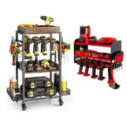 3-Tier Power Tool Organizer Tool Storage Trolley Workshop Cart Drill Storage