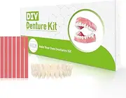 Do It Yourself Denture Kit for Men & Women - Complete Full Set of Top and Bottom Fake to Create Your Perfect Smile at Home