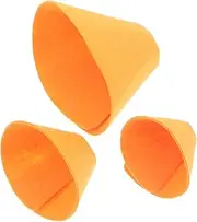 Hohopeti 3-Piece Soft Breathable Guinea Pig Cone Collar for Postoperative Care Anti-bite Anti-Lick for Hamsters Rabbits Small Pets Orange Small Large