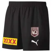 QLD Maroons 2023 State Of Origin Mens Black Training Shorts Sizes S-4XL BNWT
