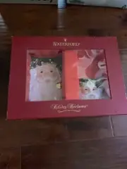 WATERFORD Holiday Heirloom ST. NICHOLAS milk and COOKIE set of 2