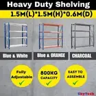 1.5M*1.5M*0.6M Storage Shelves Garage Warehouse Rack Shelving Steel 800KG m1