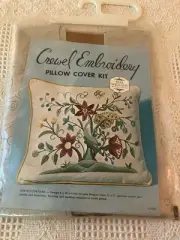 Elsa Williams Jacobean Pillow cover crewel kit NEW RARE