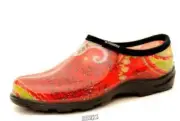 Principle Plastics Sloggers Women's Water Shoe Garden Red Print Size 6