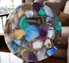 24" Handmade Agate Stone Coffee & Side Table Gemstone End Table Top Home Decors