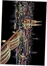 Handmade Adults Scratch Drawing DIY Craft Tool (Cologne Cathedral) Attractive Dreamy Patterns Safety for Boys Girls