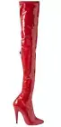 Saint Laurent YSL Aylah 110 Lava Red Patent Thigh High OTK Knee Runway Boot 42