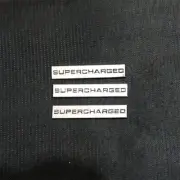 3x Silver Chrome Black SUPERCHARGED Small Metal Decal Badge Emblem Sticker Turbo (for: Volvo)
