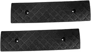 CRILSTYLEO 2pcs Rubber Car Ramps Shock Absorbing Driveway Threshold Ramps for Mower Wheelchair Access Easy Installation with Antislip Surface High
