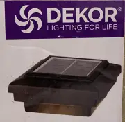 DEKOR SAVVY Solar LED Fence Post Cap by DEKOR LIGHTING Oil Rubbed Bronze 5&1/8