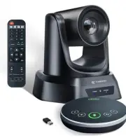 Tongveo Black Bluetooth All In One Conference Room Video Camera System 20x Zoom