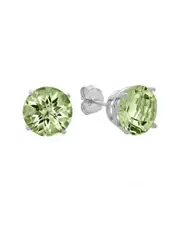 MaxColor 10K 3.40 ct. tw. Green Amethyst Studs