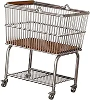 Fonowx Laundry Basket with Wheels, Laundry Cart with Casters Trolley for Living Room