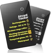 Electroniqs Ultra-Thin AirCard Tracker 12-Month Rechargeable Battery Global Positioning Bluetooth Tracker with NFC, iOS Find My Compatibility 1 for Wallets, Luggage, Backpacks, Purses and Handbags
