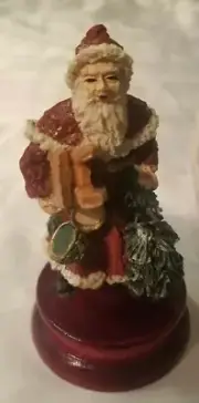 Vintage 1992 Santa Clause Hand Painted Polyresin NIB Hand crafted