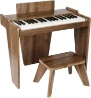 ZIPPY Kids Piano Keyboard with 37 Keys and Stool Walnut Open Box