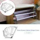 1 Pair Shoes Drawer Cabinet Hinges Frame Movable Turning Rack Fittings 3 Layers♪