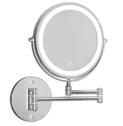 Embellir Extendable Makeup Mirror 10X Magnifying Double-Sided Bathroom Silver