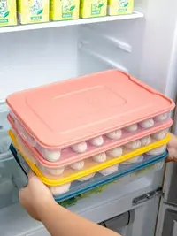 在飛比找樂天市場購物網優惠-餃子盒 加厚餃子盒凍餃子多層冰箱專用冷凍雞蛋收納盒水餃保鮮盒