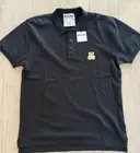 NWT MOSCHINO Couture Milano Teddy Bear Logo Men size Large IT50 Polo Shirt Black
