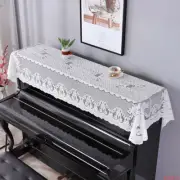 78x35" White Piano Anti-Dust Cover Dust Flower Fabric Cloth Piano Towel