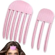 NICECONE 2 Pcs Wind Shaping Styling Comb Set for Fluffy Bangs, No-Trace Hair Root Lifting Clips 3/6 Teeth No Crease Hair Volume Clip Quick High Crown Hair Styling Tools for All Hair Types