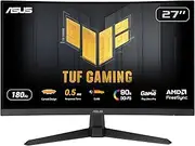 ASUS TUF Gaming VG27WQ3B Gaming Monitor – 27 inch QHD, Curved, 180Hz, ELMB, FreeSync, 0.5ms Response time, 90% DCI-P3, HDR, DisplayWidget Center
