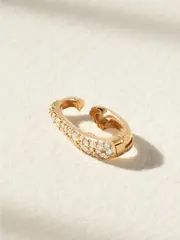 [Marla Aaron] Marla Aaron - Pieceless 14-karat Gold Diamond Ear Cuff - One size One size Gold
