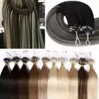 Micro Ring loop Tips Silicone Beads Link Indian Remy Human Hair Extensions THICK