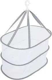 BESPORTBLE Multipurpose Drying Net Onion Drying Rack Hanging Dryer Mesh Fish Vegetable Dryer Foldable Plant Dry Net