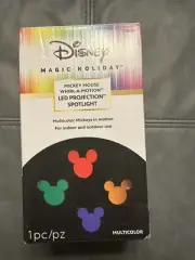 Disney Magic Holiday Mickey Mouse Whirl A Motion LED Projection Spotlight NIB