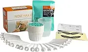 EZONEDEAL Nose Hair Removal Wax Kit Nasal Ear Hairs Painless Effective Safe Quick Beads Waxing Remover for Men and Woman Ladies DIY Applicator Sticks-White