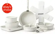 17 Piece Nonstick Pots and Pans Set Induction Cookware Removable Handles